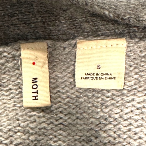 Anthropologie by Moth Chevron Stitch Kimono Sleeve Open Front Cardigan size S - Picture 8 of 12